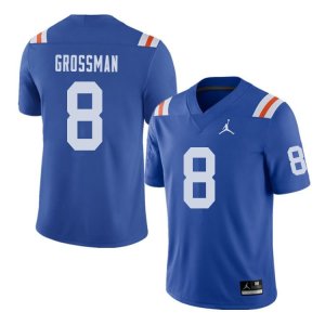 Men's Florida Gators #8 Rex Grossman NCAA Jordan Brand Royal Throwback Alternate Authentic Stitched College Football Jersey QWJ0762EF